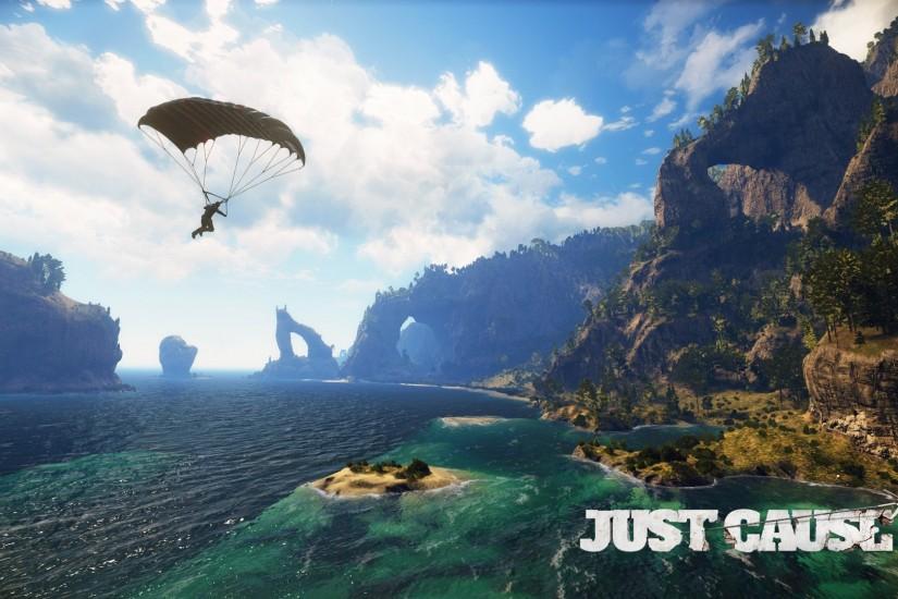 Parachuting over the sea - Just Cause 3 wallpaper 1920x1080 jpg