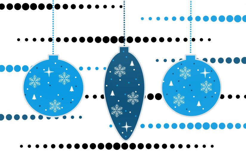 Blue Christmas baubles wallpaper