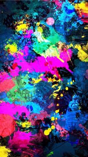 Tap image for more beautiful iPhone background! Colorful Splatter Splash -  @mobile9 | Wallpapers