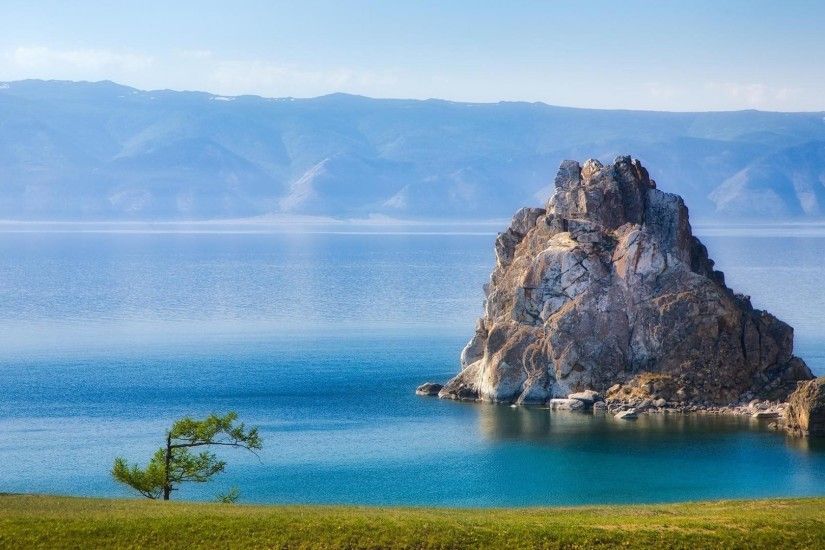 Shaman Rock Lake Baikal Wallpaper