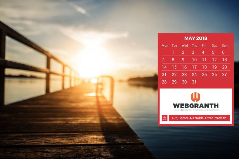 HD May 2018 Calendar Wallpaper
