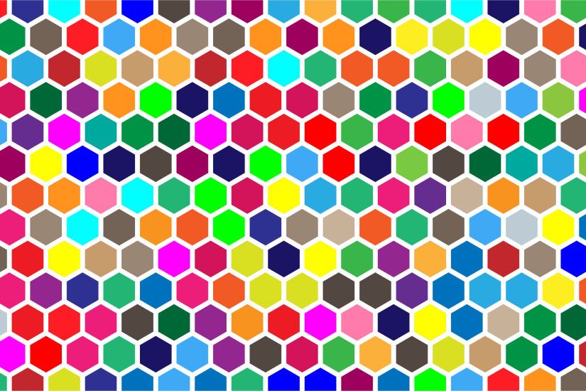 Colorful Hex Grid Pattern 2