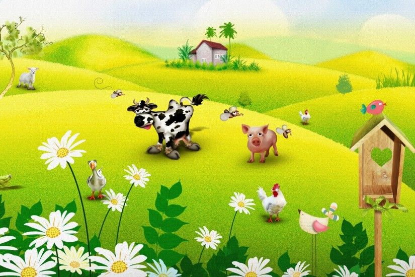 Frog Tag - Flowers Daisies Mcdonalds Country Houses House Cow Frog Pig Old  Chickens Field Bugs