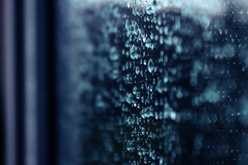 Preview wallpaper rain, bokeh, macro, drops 2560x1440