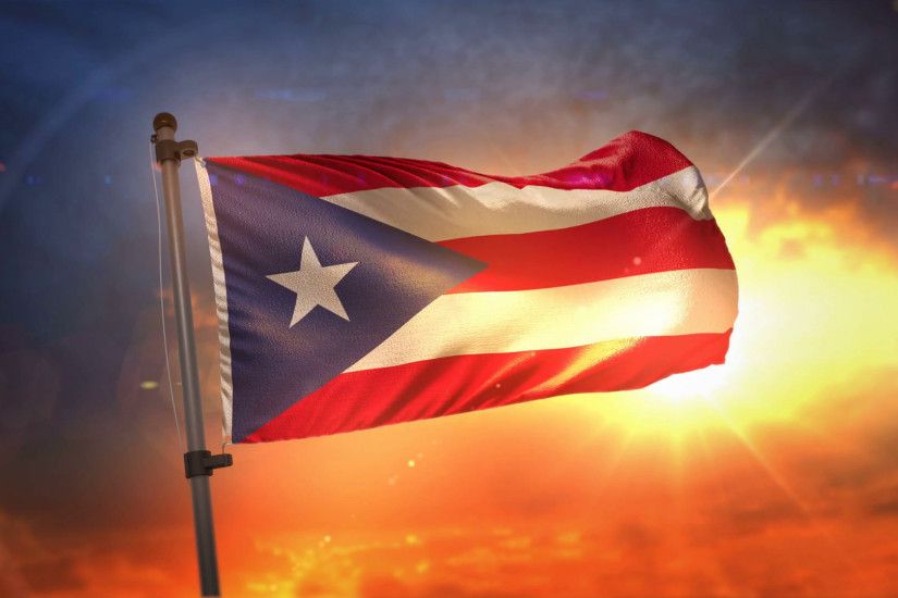 Puerto Rico Flag Backlit At Beautiful Sunrise Loop Slow Motion 4K Motion  Background - VideoBlocks