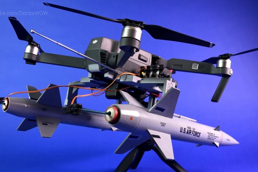 Mavic Pro with rockets, military drone, 4k (horizontal) ...