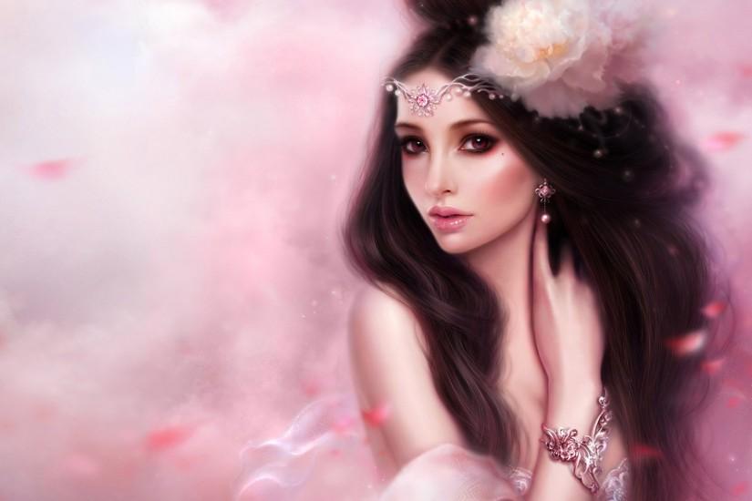 Download Fantasy Girl Pink Wallpaper | Full HD Wallpapers