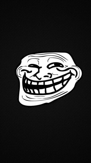 Funny iPhone 6 Plus Wallpapers - Troll Face Illustration Drawing .