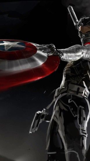 Captain America The Winter Soldier Artwork wallpapers mobile Wallpapers) –  Wallpapers Mobile