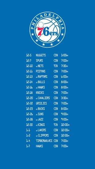 Made a quick Sixers Phone Wallpaper for the upcoming schedule - [1080x1920]  ...