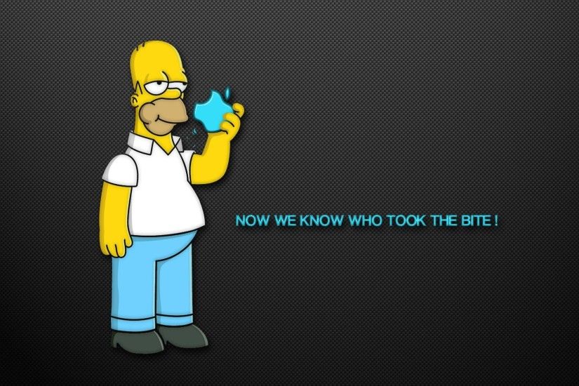 mac book air apple simpsons funny 2560x1440px Wallpapers HD Wallp