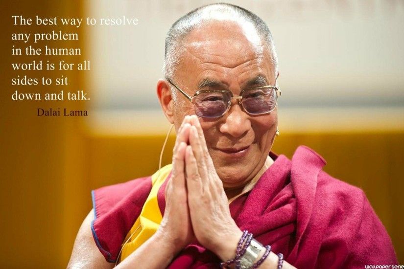 dalai lama resolve any problem quotes wallpaper