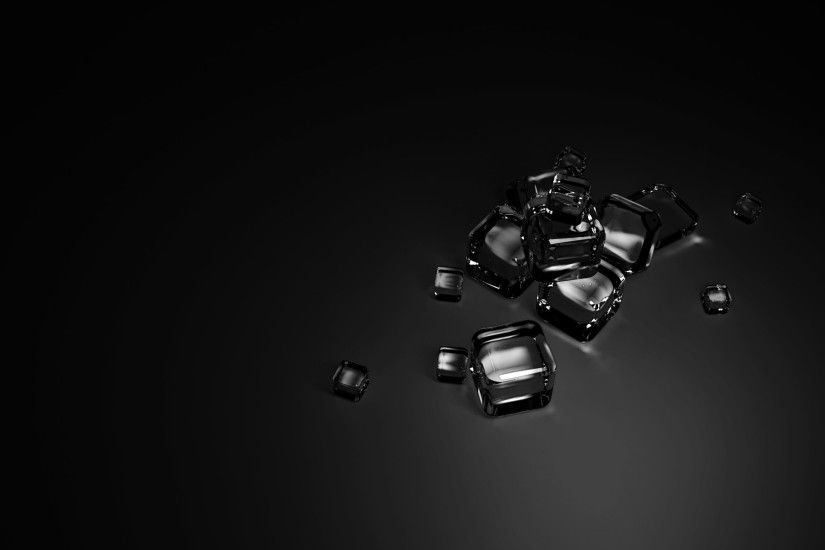 Abstract Dark Glass Cube Ice Wallpapers