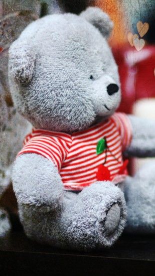 Cute Grey Teddy Bear iPhone wallpapers. Tap to see more cute iPhone  wallpapers, lockscreen