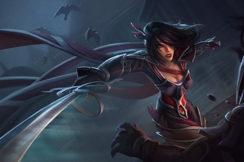 league of legends lol nightraven fiora girl armour weapon strike blood