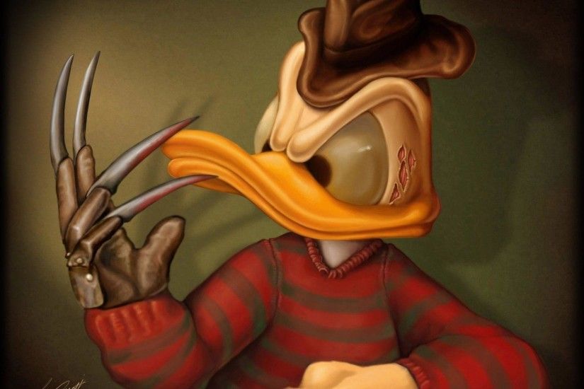 1920x1200 Donald Duck as Freddy Krueger Exclusive HD Wallpapers