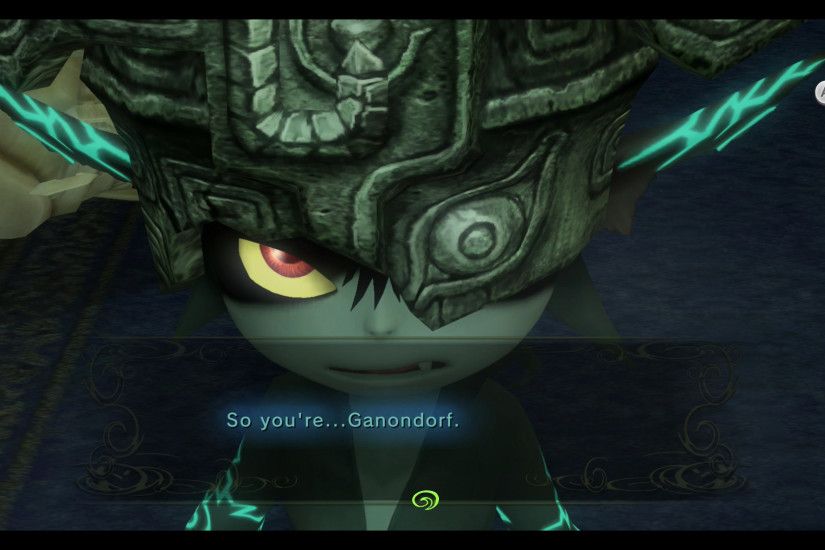 We then see Ganondorf, sitting on the chair, welcoming Link to his castle.  A rather interesting cut-scene takes place between Ganondorf and Midna, ...