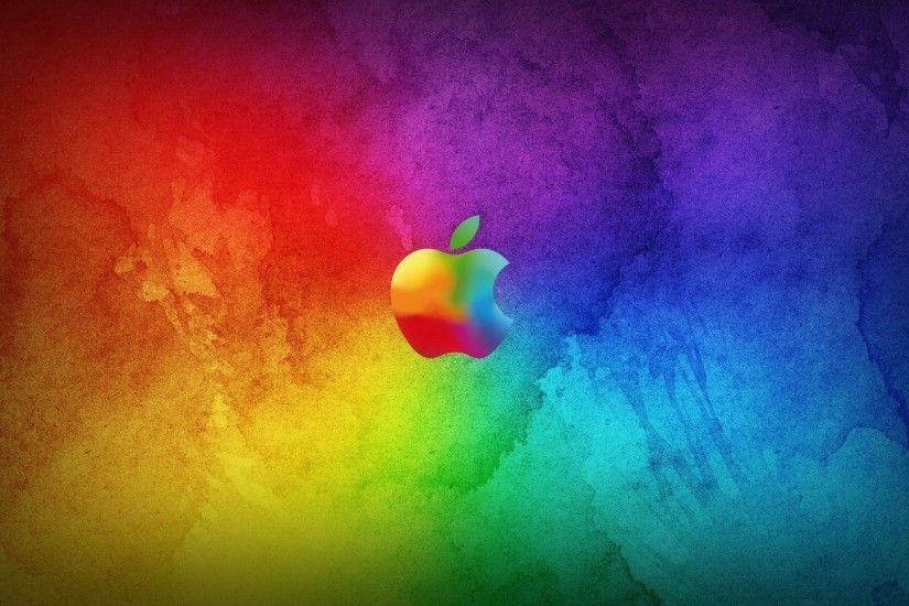 Colorful Apple Logo HD Wallpaper Widescreen #1544 Wallpaper .
