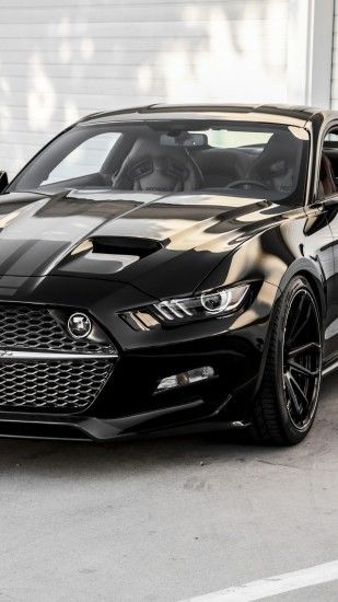 Preview wallpaper ford, mustang, black 1440x2560