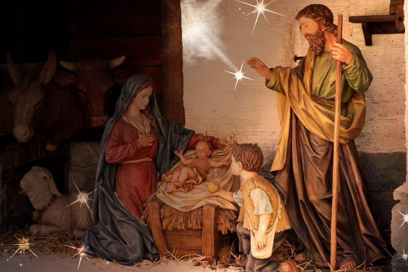 Wallpaper: Birth of Jesus scene at every Christmas