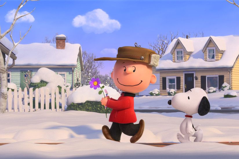 Snoopy and Charlie Brown in winter – wallpaper