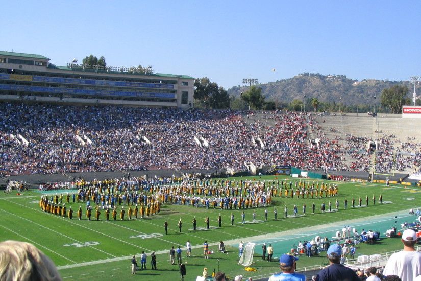 UCLA Band - Rose Bowl October 30, 2004. Beth Stephenson is in the band.