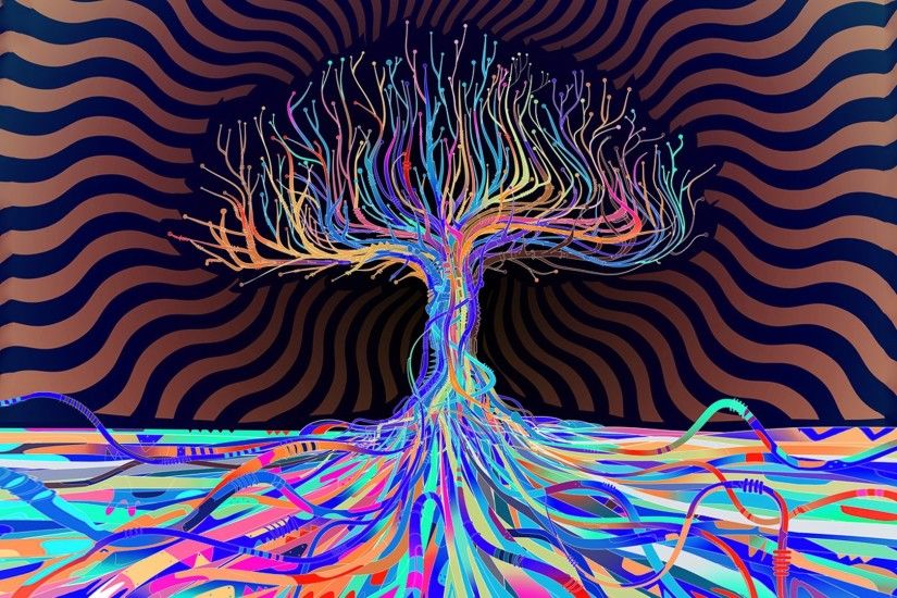 ... psychedelic hd wallpapers trees desktop wallpapers high definition .