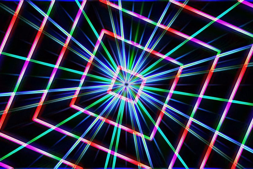 Neon lights squares tunnel star background loop - 1080p Motion Background -  VideoBlocks