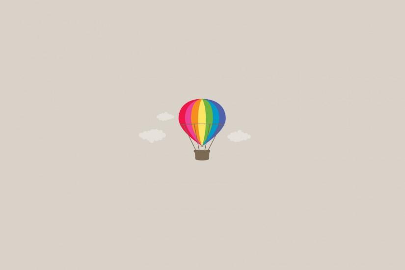 Colorful Hot Air Balloon Simple Minimalistic
