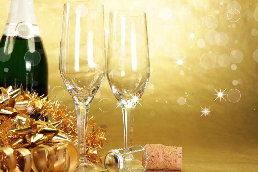 Wallpaper christmas champagne and glasses