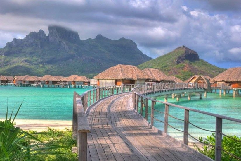 Four Seasons Resort Bora Bora South Pacific French Polynesia Desktop  Background 332490 : Wallpapers13.com