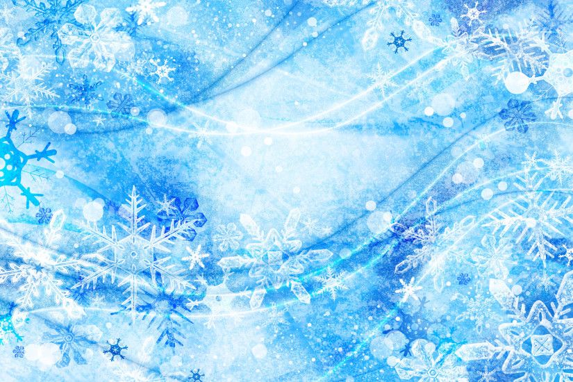 Abstract Blue Snowflakes Wallpaper 2230