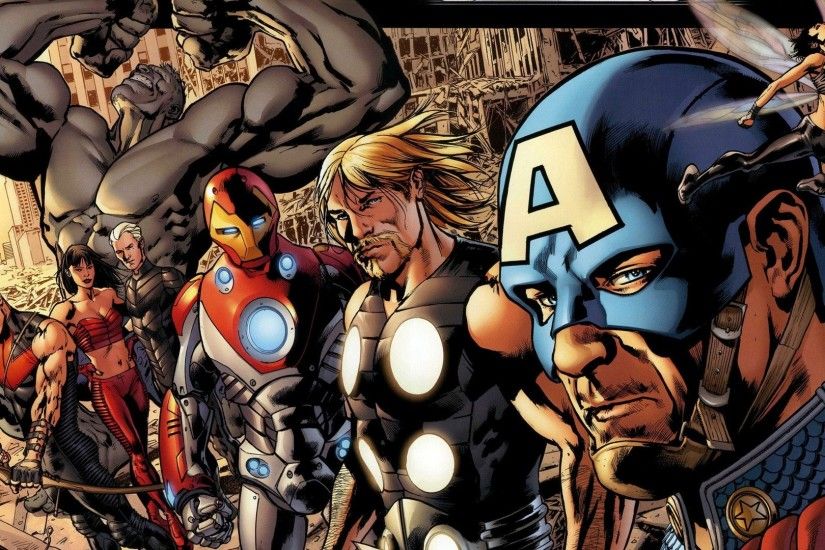 Comics Marvel Captain America Thor Iron Man Hawkeye Scarlet Witch  Quicksilver WASP Hulk