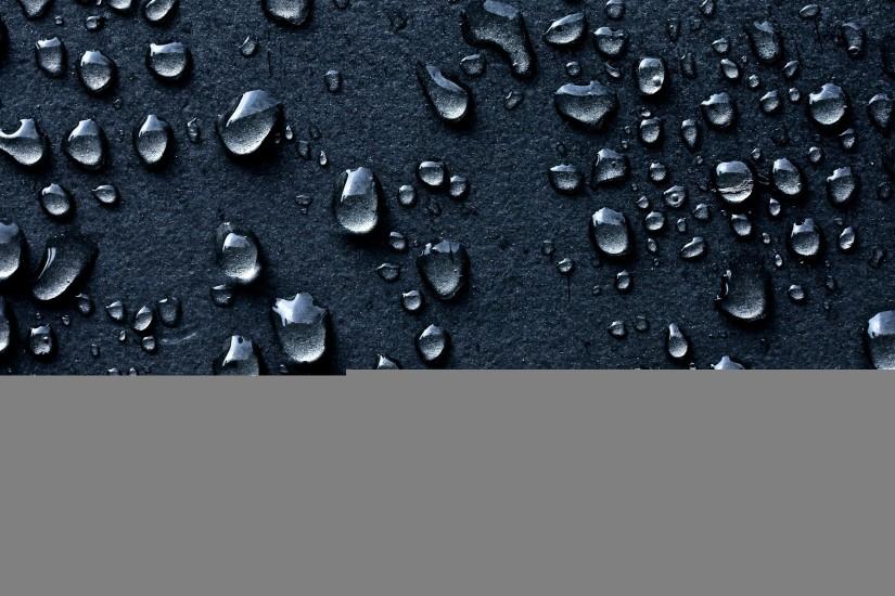 Water Drops Dark Background Mac wallpaper