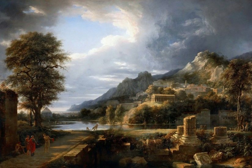 Landscape of Ancient Greece, 1786 by Pierre Henri de Valenciennes
