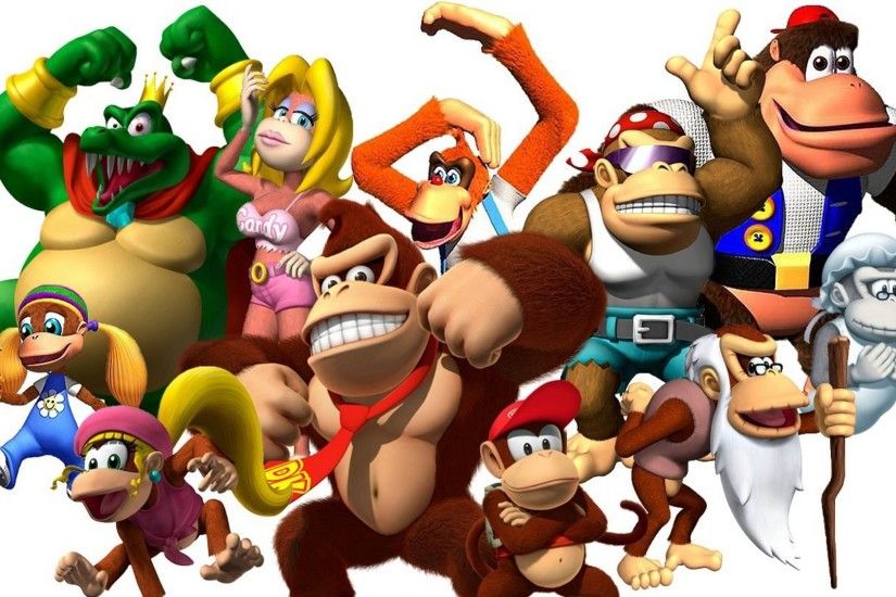 Video Game - Donkey Kong Cranky Kong Diddy Kong King K. Rool Bakgrund