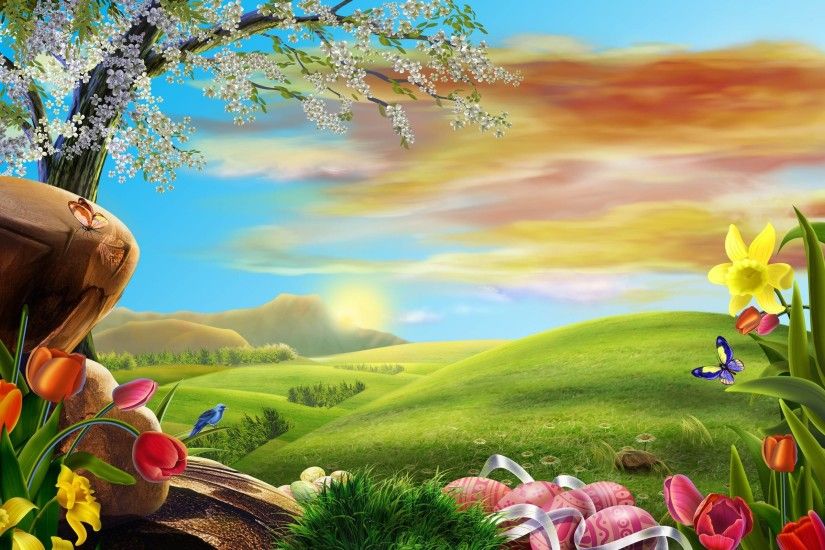 2014 Easter Holiday Desktop Background Wide or HD | Flowers Wallpapers