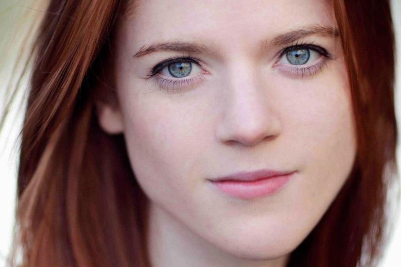 1920x1080 Wallpaper rose leslie, actress, red-haired, face, smile