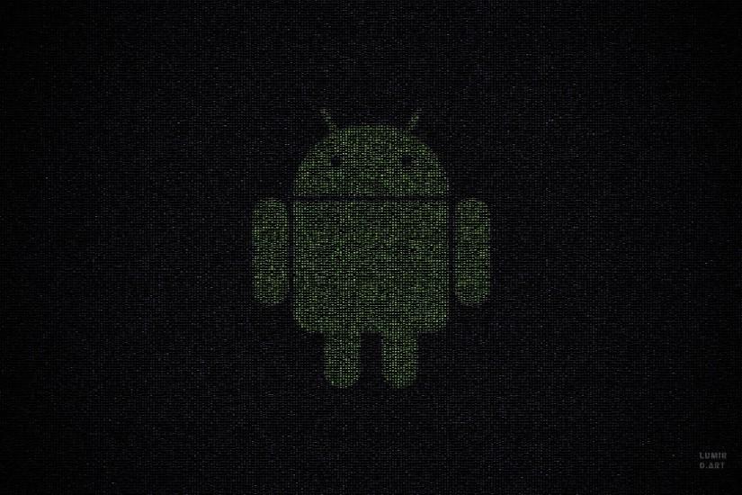 Green Black Android Logo Wallpaper.