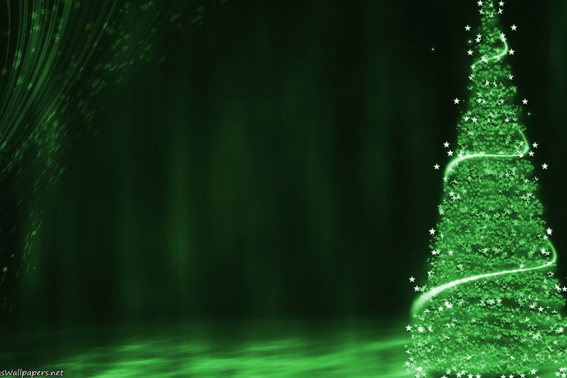 Download Green Christmas Tree Background 1024x768 | 1366x768
