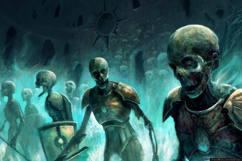 Download Free Wallpaper Zombies Skeletons Magic Army Skull