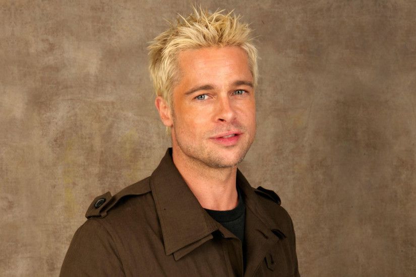 Brad Pitt blonde short hair 1920x1200 wallpaper