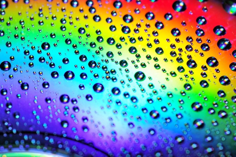 Rainbow Water Drops Wallpaper | Wallpaper Color