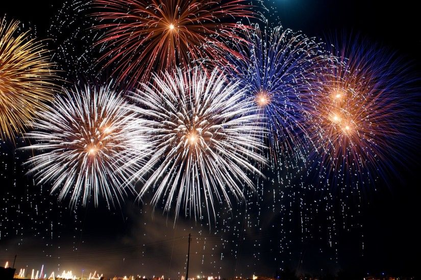 Download Free 2560x1600 New Year Fireworks Desktop Wallpaper Background