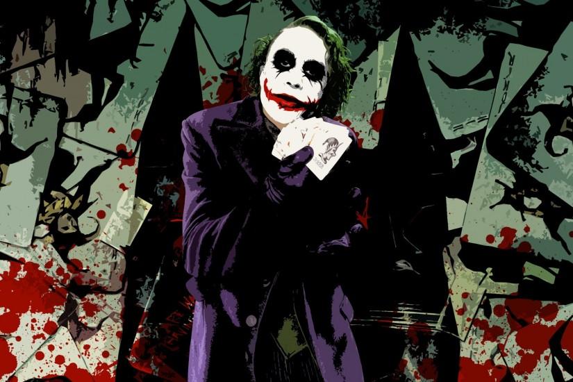 movies, Batman, The Dark Knight, Joker, MessenjahMatt, Cards, Paint  Splatter Wallpaper HD