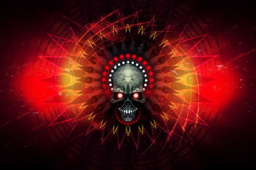 hd pics photos attractive skull danger red eye neon red abstract hd quality desktop  background wallpaper