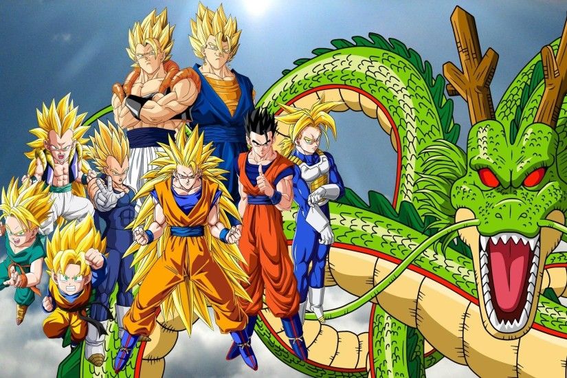 Dragon Ball Son Goku Super Saiyan Trunks Vegeta Shenron Gogeta Vegito 3  Ultimate Gohan Gotenks Collages