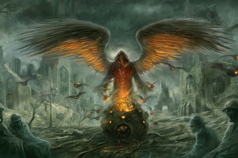 Dark horror post apocalyptic demon evil angel warrior soldier skull  wallpaper | 1920x1080 | 29421 | WallpaperUP