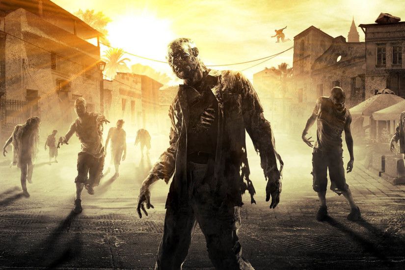 Zombies invade the Town 1920x1080 wallpaper