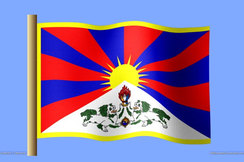 Wallpaper for Computer - Tibetan flag desktop wallpaper - 1920 x 1200 pixels